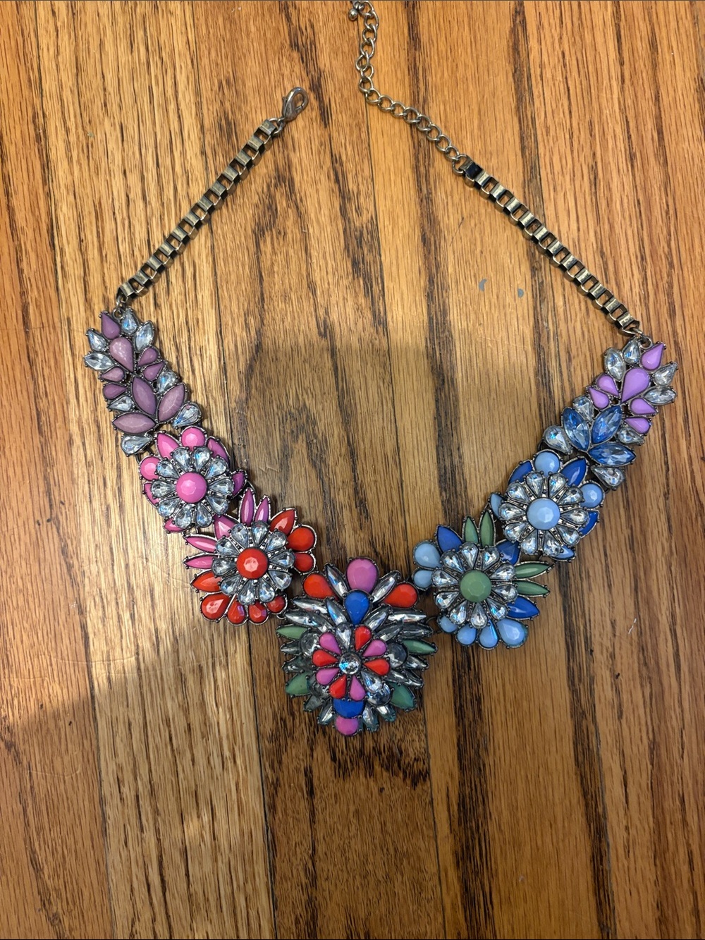 Multi-Color Floral Statement Necklace